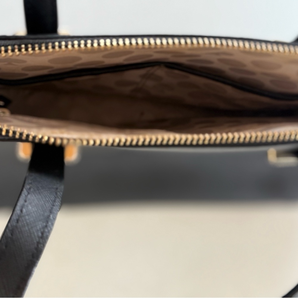 Kate Spade Black Satchel with Structured Design and Top Handles - Picture 8 of 10